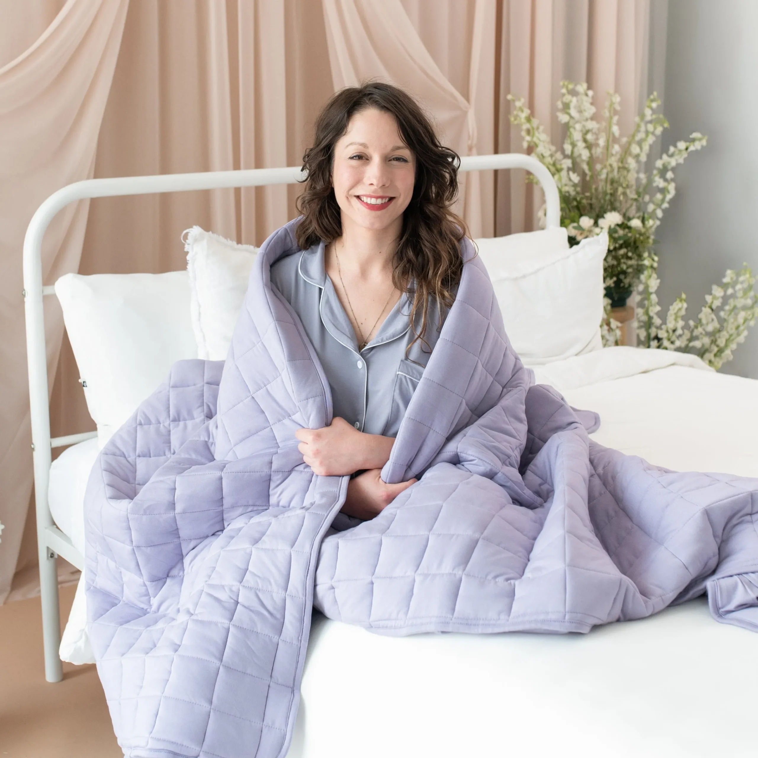 Kyte Baby Adult Quilted Blanket in 3.5 Taro Sale