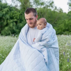 Kyte Baby Adult Quilted Blanket in 2.5 Mist New