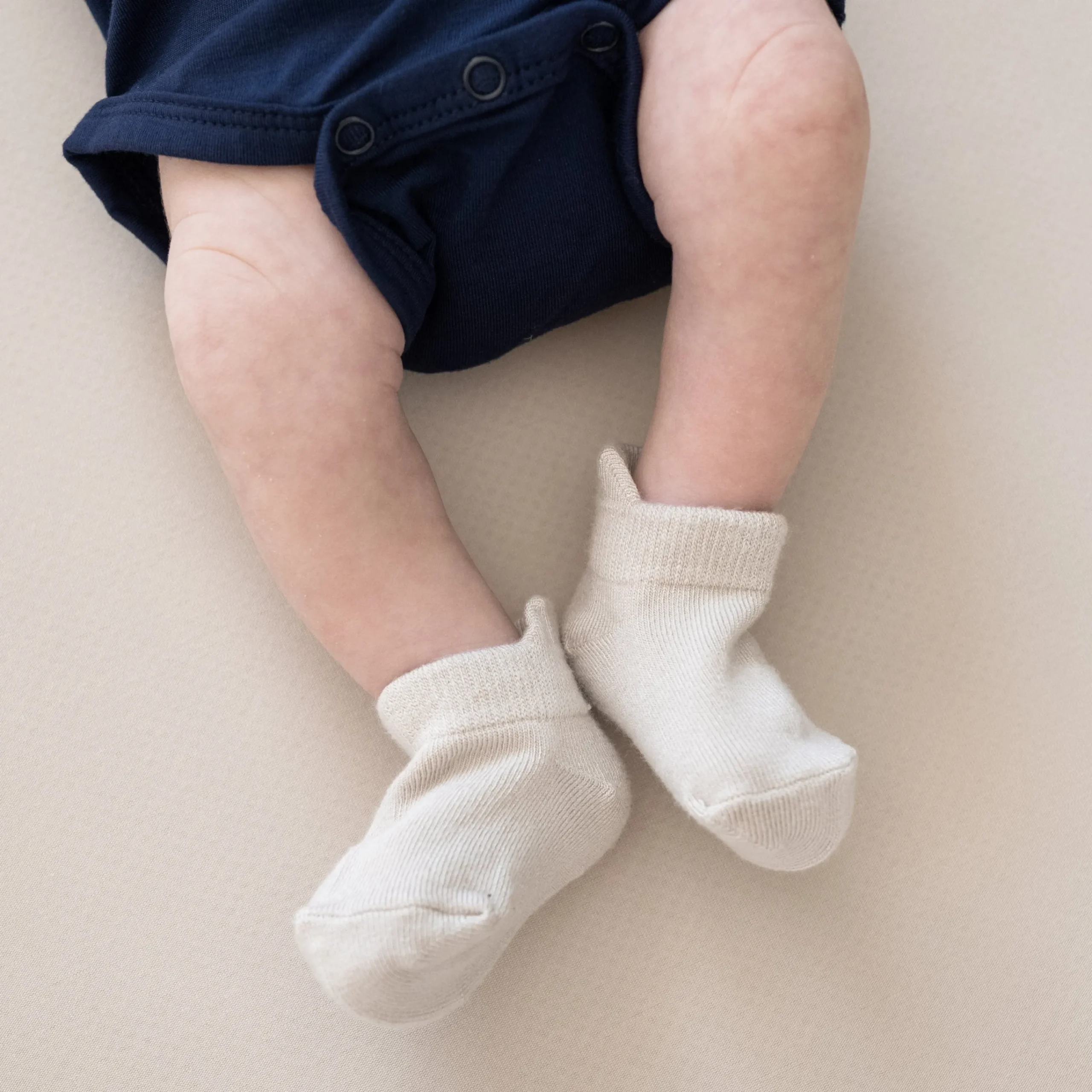 Kyte Baby Ankle Socks Combo 5-Pack in Cool Cool Set: Cloud/Oat/Fog/Slate/Navy New
