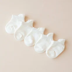 Kyte Baby Ankle Socks Combo 5-Pack in Cloud Hot