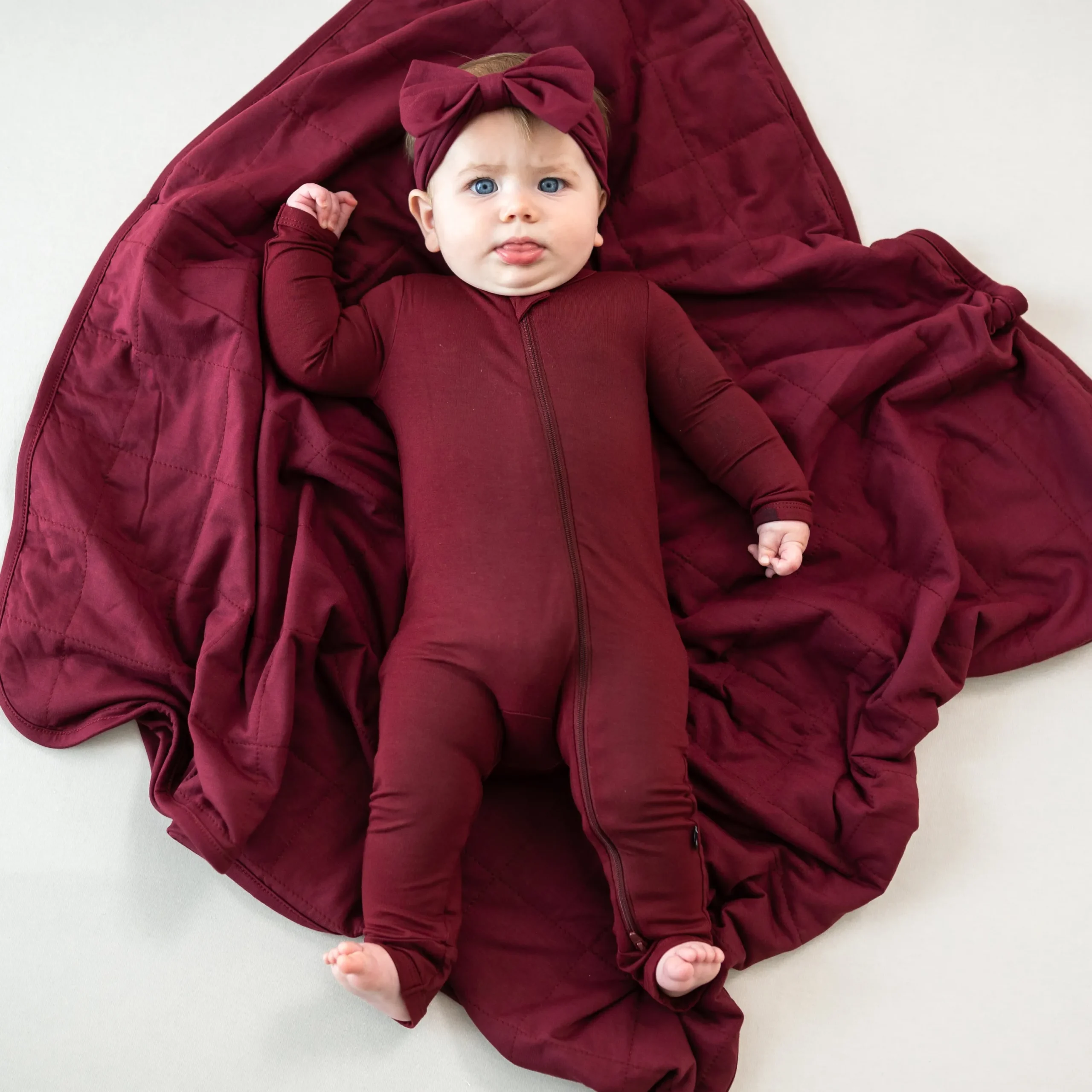 Kyte Baby Baby Blanket in 1.0 Burgundy Best
