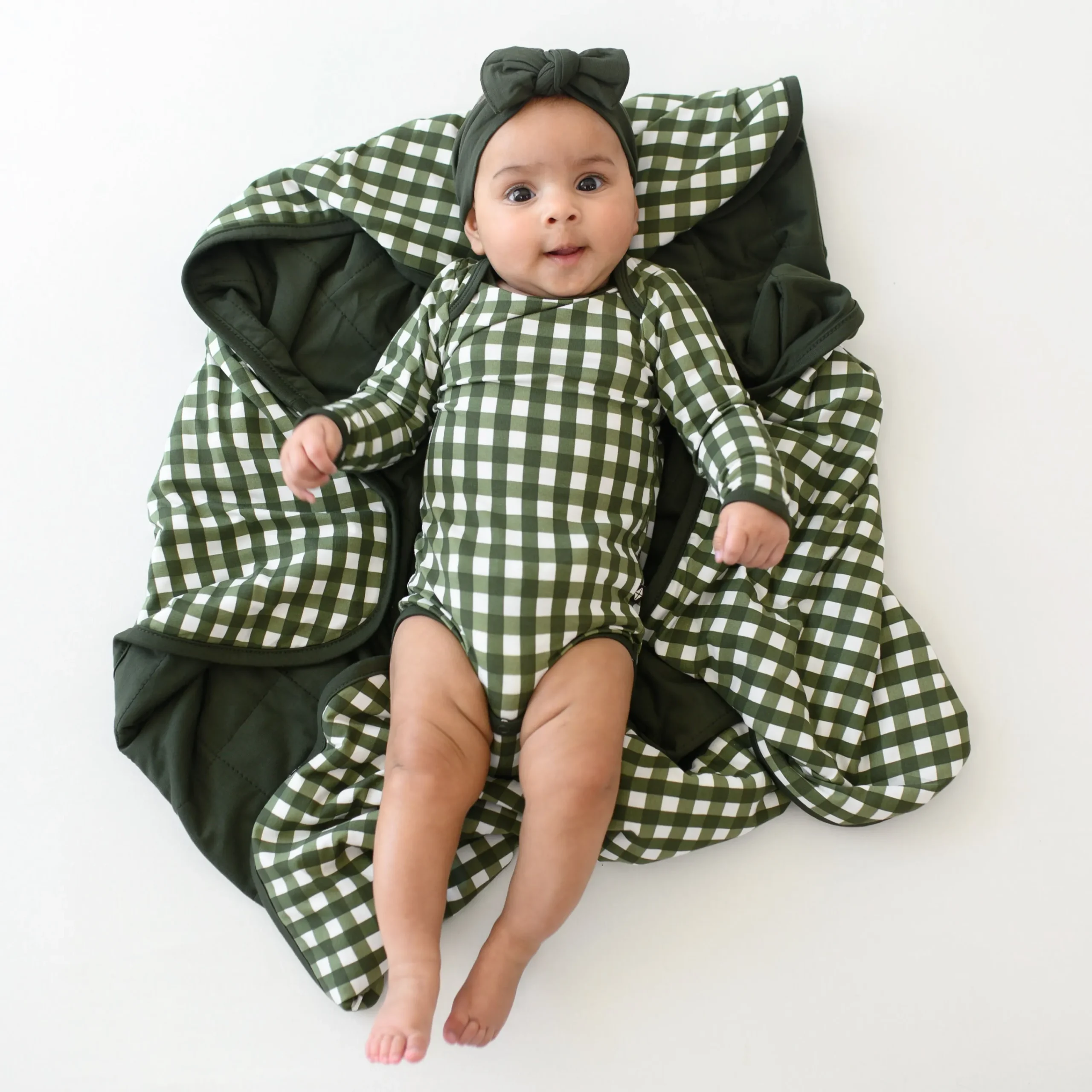 Kyte Baby Baby Blanket in Gingham Fir New