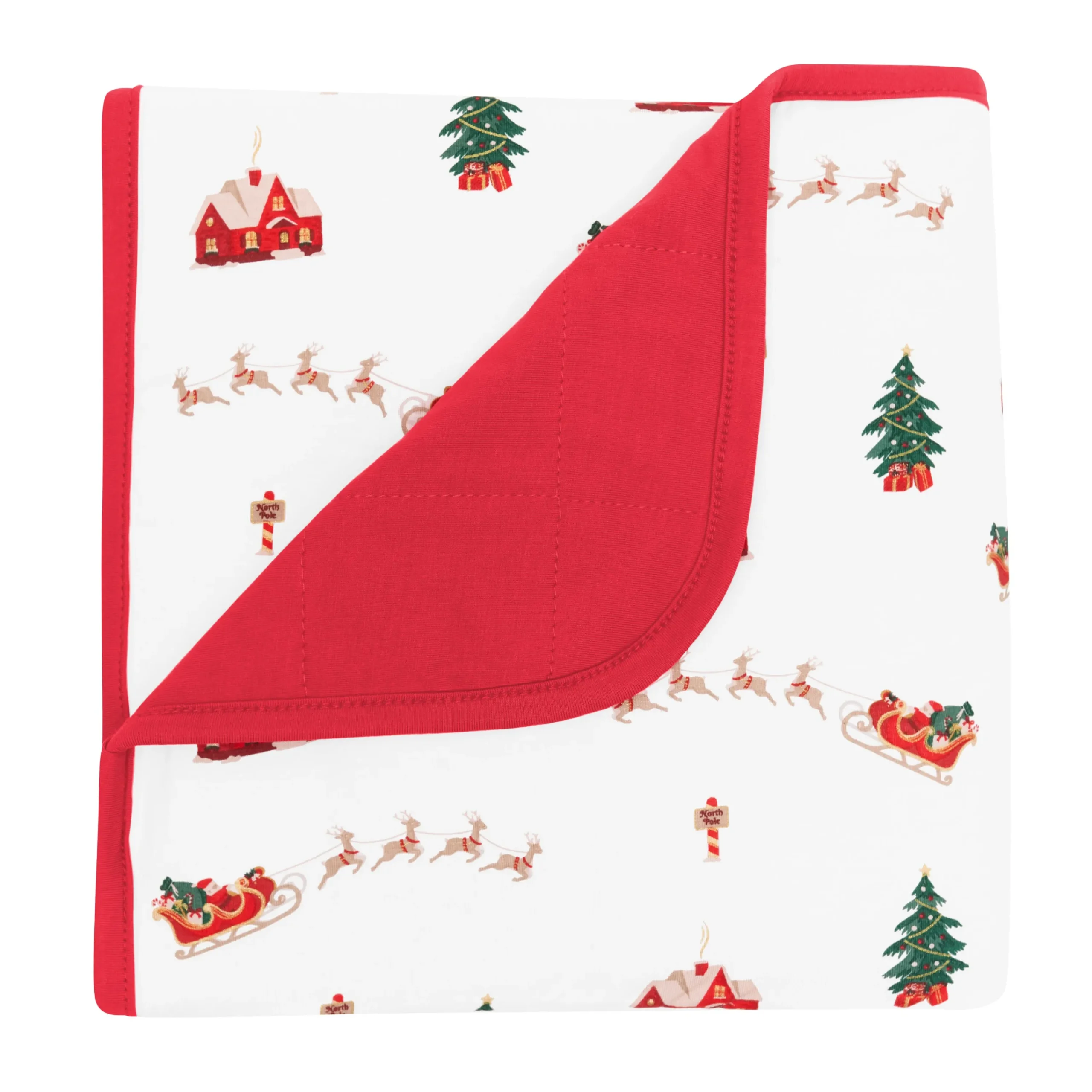 Kyte Baby Baby Blanket in Santa Sleigh Best