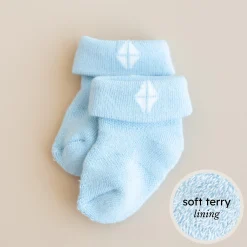 Kyte Baby Baby 3-Pack Socks in Cool Cool Set: Cloud/Stream/Tahoe Outlet