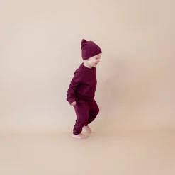 Kyte Baby Bamboo Jersey Beanie in Burgundy Sale