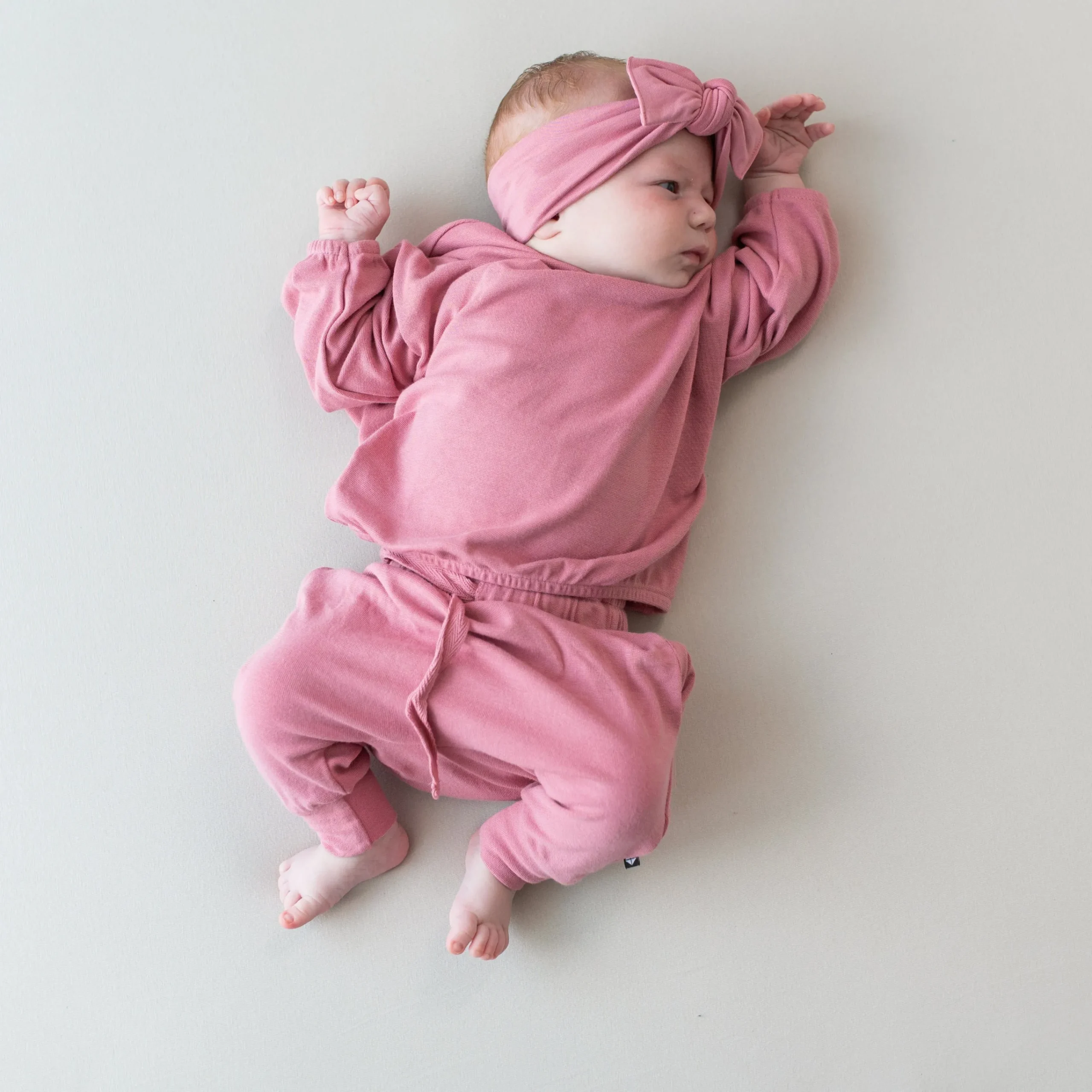 Kyte Baby Bamboo Jersey Harem Pants in Apple Blossom Hot