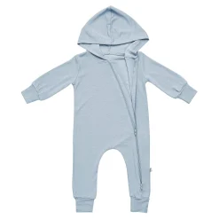 Kyte Baby Bamboo Jersey Hooded Zippered Romper in Fog Outlet