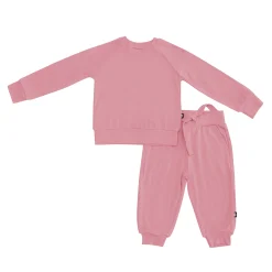 Kyte Baby Bamboo Jersey Jogger Set in Apple Blossom Outlet