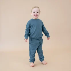 Kyte Baby Bamboo Jersey Jogger Set in Atlantic