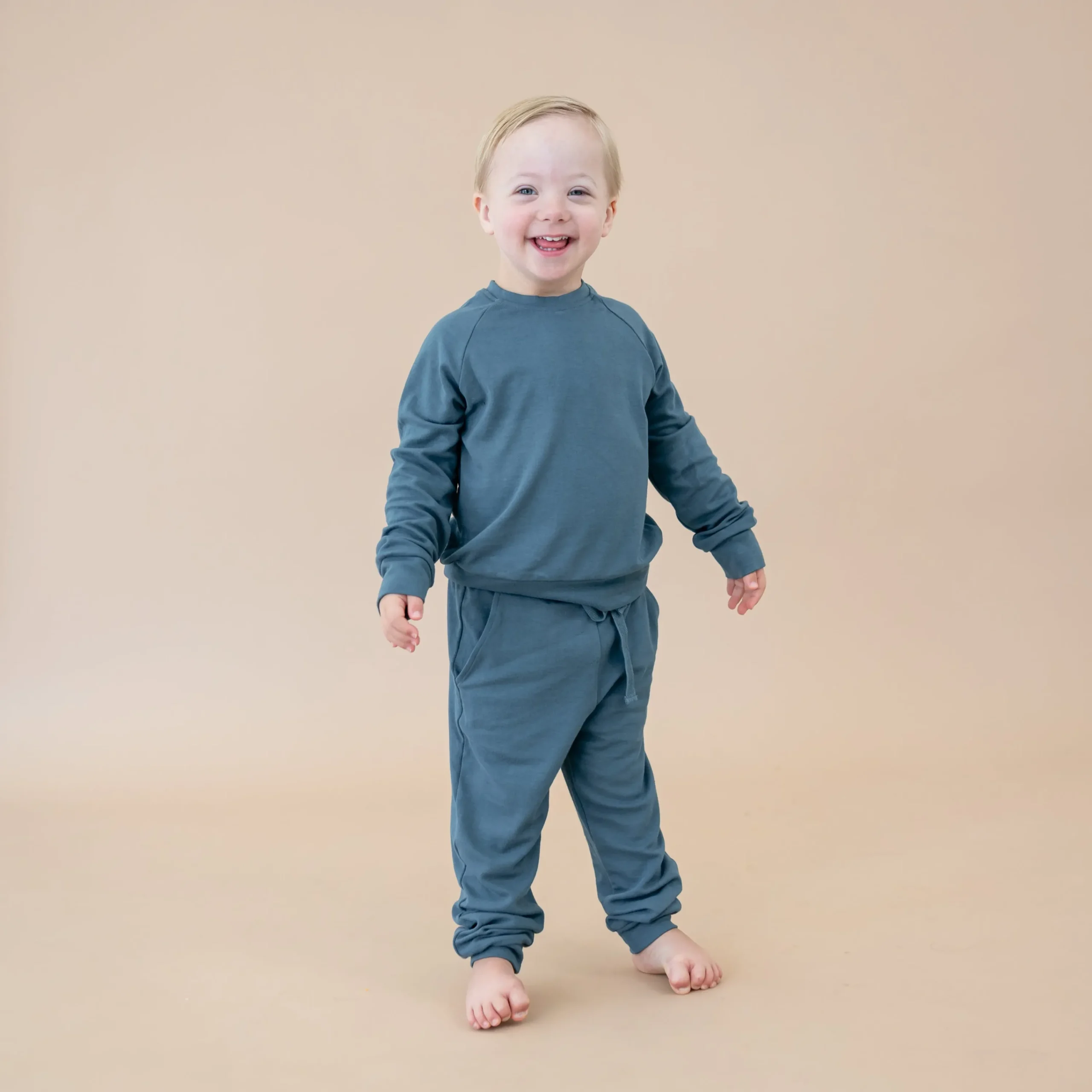 Kyte Baby Bamboo Jersey Jogger Set in Atlantic