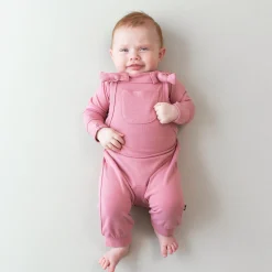 Kyte Baby Bamboo Jersey Overall in Apple Blossom Outlet