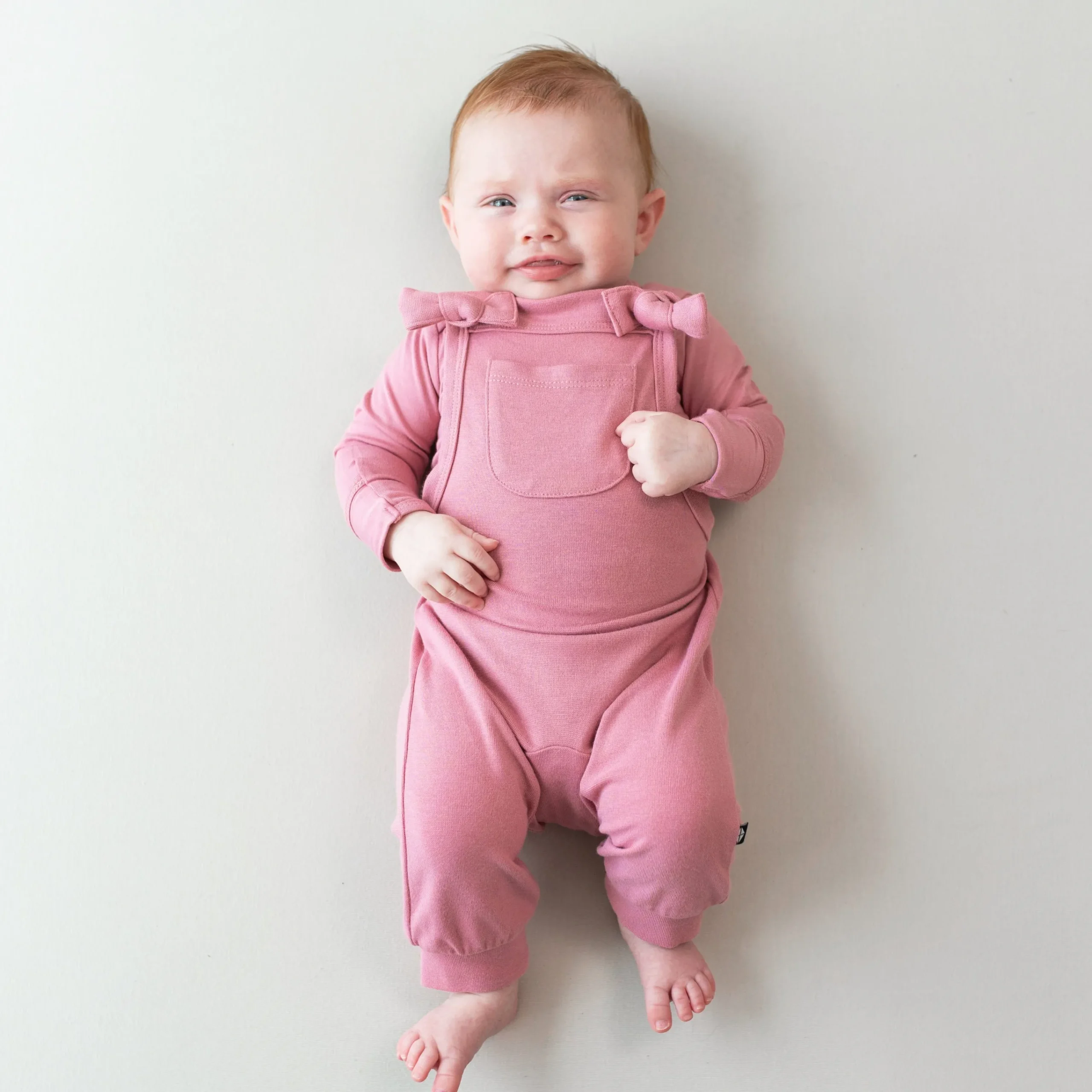 Kyte Baby Bamboo Jersey Overall in Apple Blossom Outlet