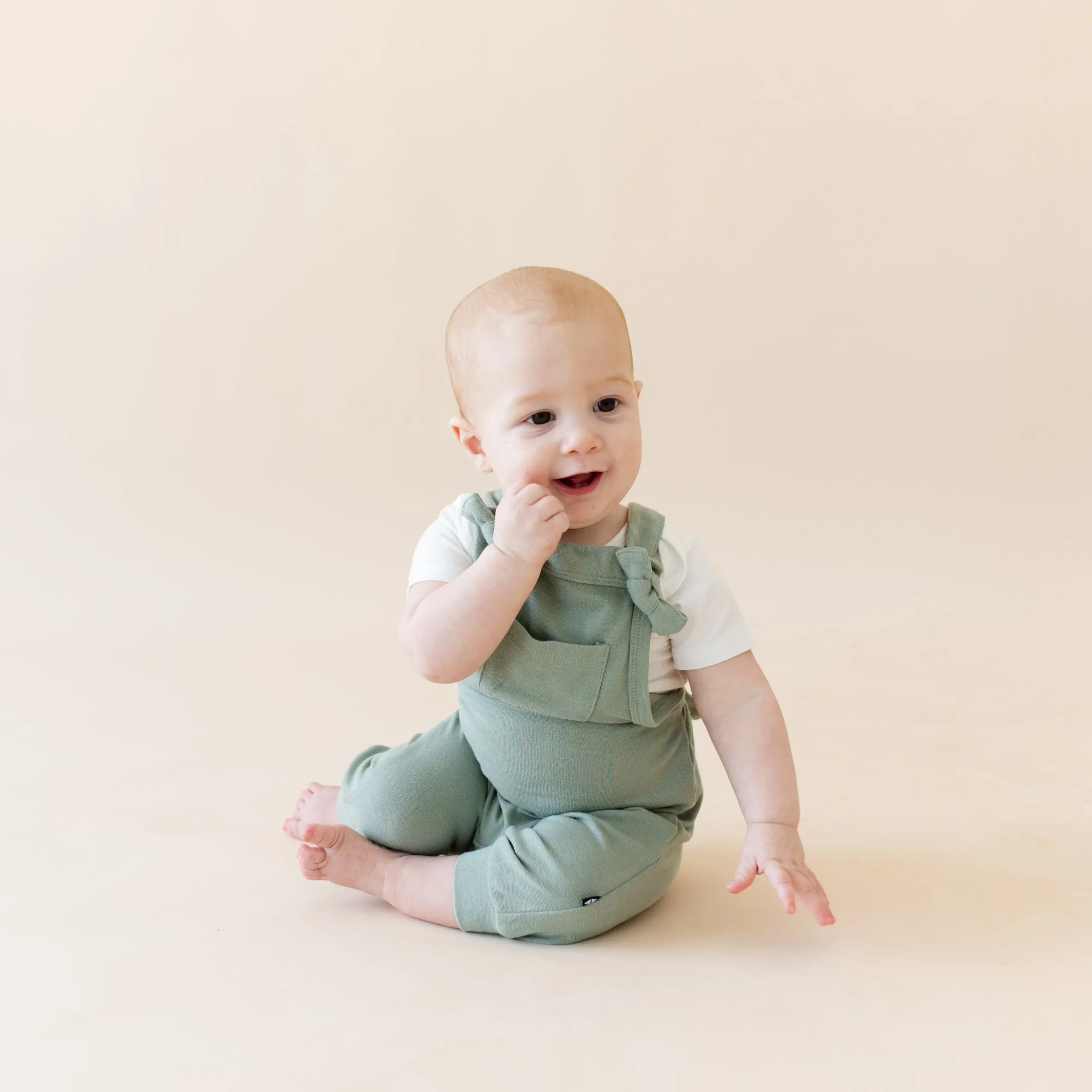 Kyte Baby Bamboo Jersey Overall in Thyme New