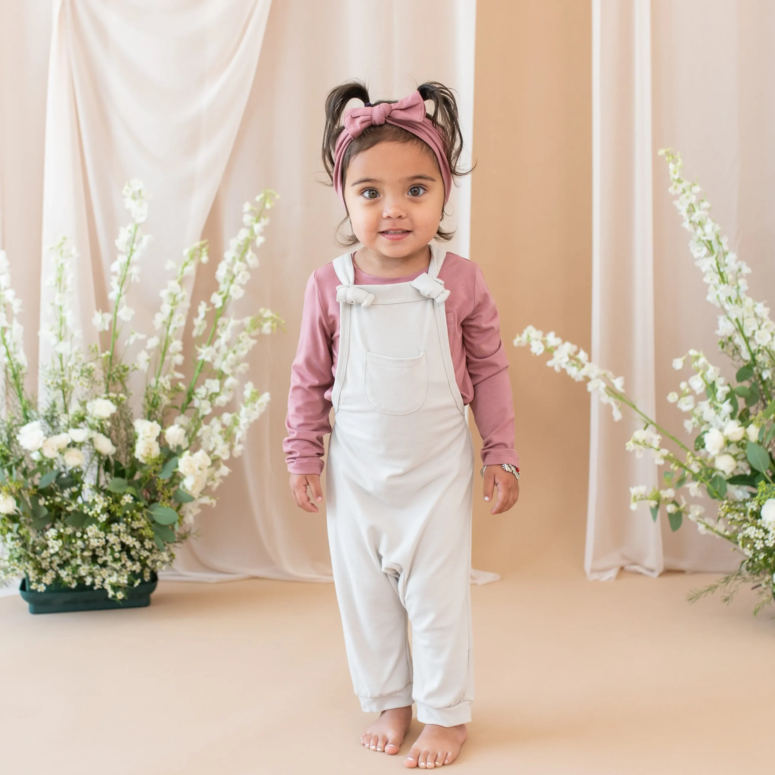 Kyte Baby Bamboo Jersey Overall in Oat Best