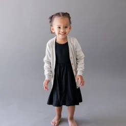 Kyte Baby Bamboo Jersey Toddler Cardigan in Oat Hot