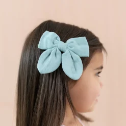 Kyte Baby Bamboo Muslin Alligator Clip Bow in Mist