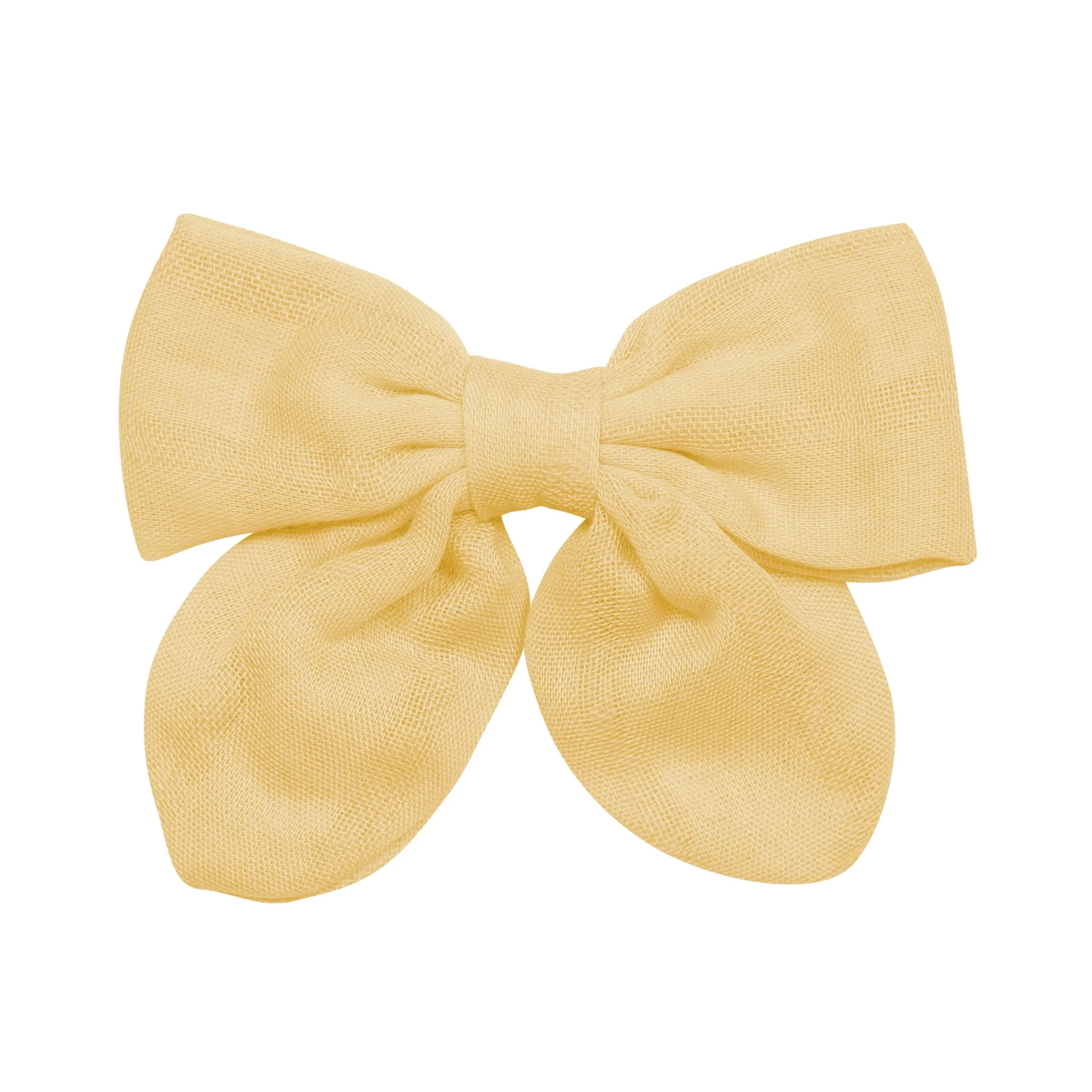 Kyte Baby Bamboo Muslin Alligator Clip Bow in Sandcastle Clearance
