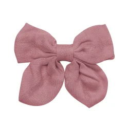 Kyte Baby Bamboo Muslin Alligator Clip Bow in Dusty Rose Sale