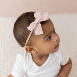 Kyte Baby Bamboo Muslin Medium Bow in Blush Outlet