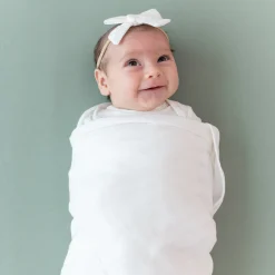 Kyte Baby Bamboo Muslin Medium Bow in Cloud Outlet