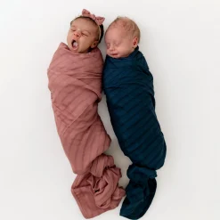 Kyte Baby Bamboo Muslin Swaddle Blanket in Dusty Rose