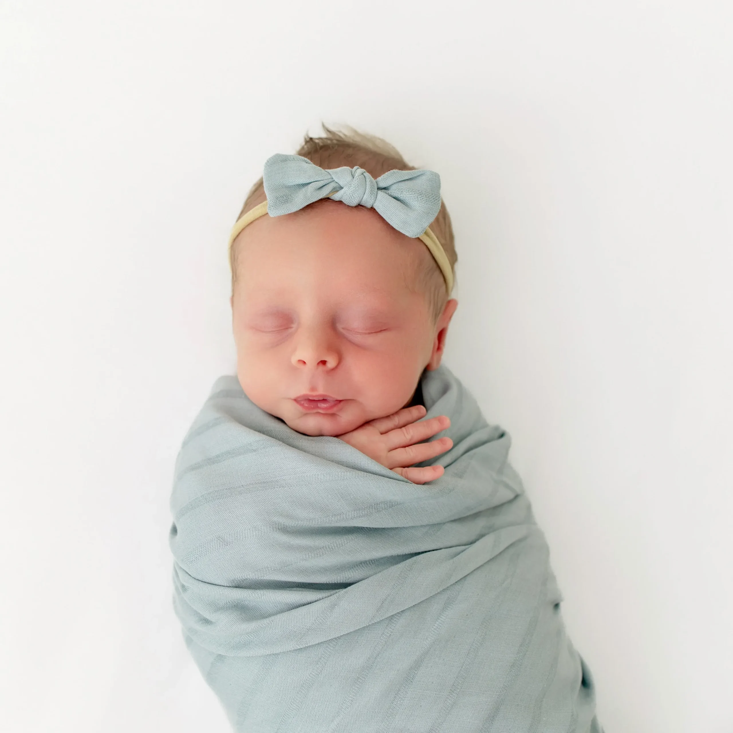 Kyte Baby Bamboo Muslin Tiny Bow in Mist Best