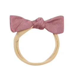 Kyte Baby Bamboo Muslin Tiny Bow in Dusty Rose Hot
