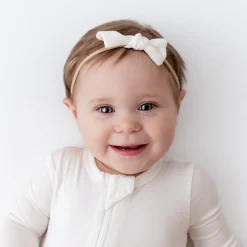 Kyte Baby Bamboo Muslin Tiny Bow in Cloud Best