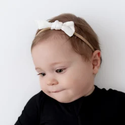 Kyte Baby Bamboo Muslin Tiny Bow in Cloud Best