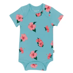 Kyte Baby Bodysuit in Hibiscus