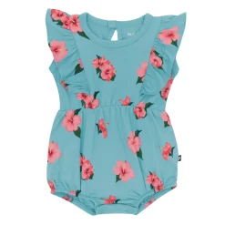 Kyte Baby Bubble Romper in Hibiscus Discount
