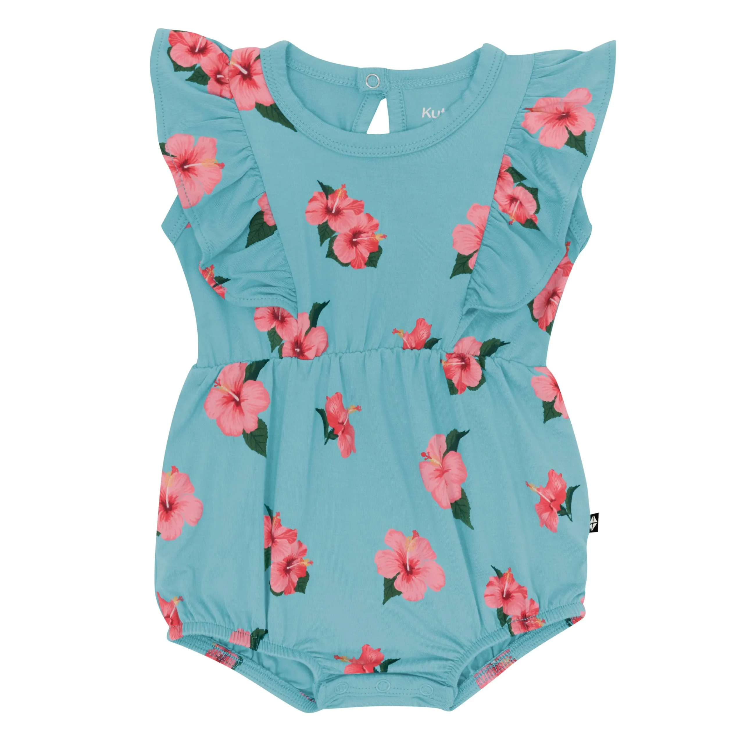Kyte Baby Bubble Romper in Hibiscus Discount