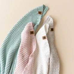 Kyte Baby Chunky Knit Baby Blanket in Cloud Clearance