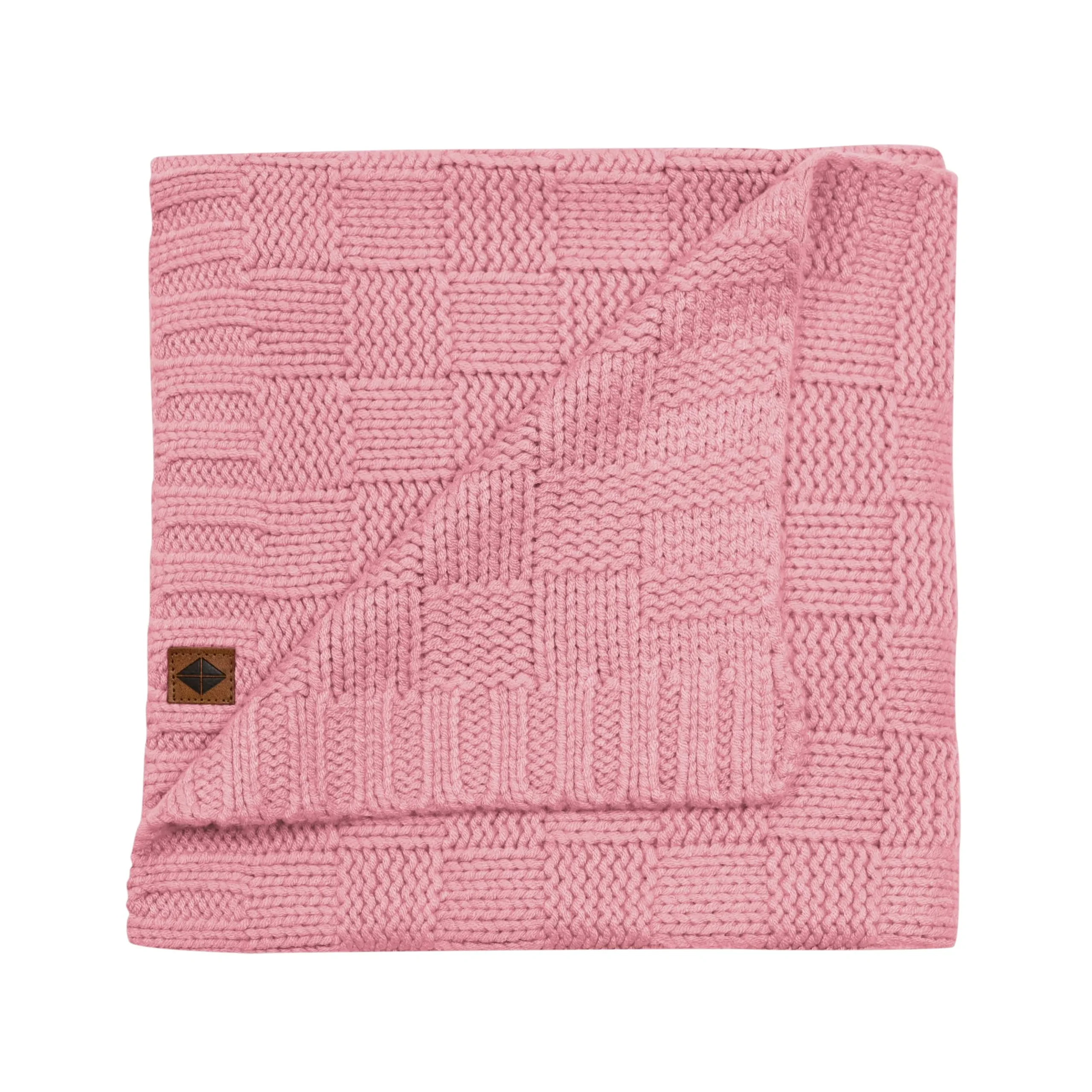 Kyte Baby Chunky Knit Basket Weave Baby Blanket in Apple Blossom New