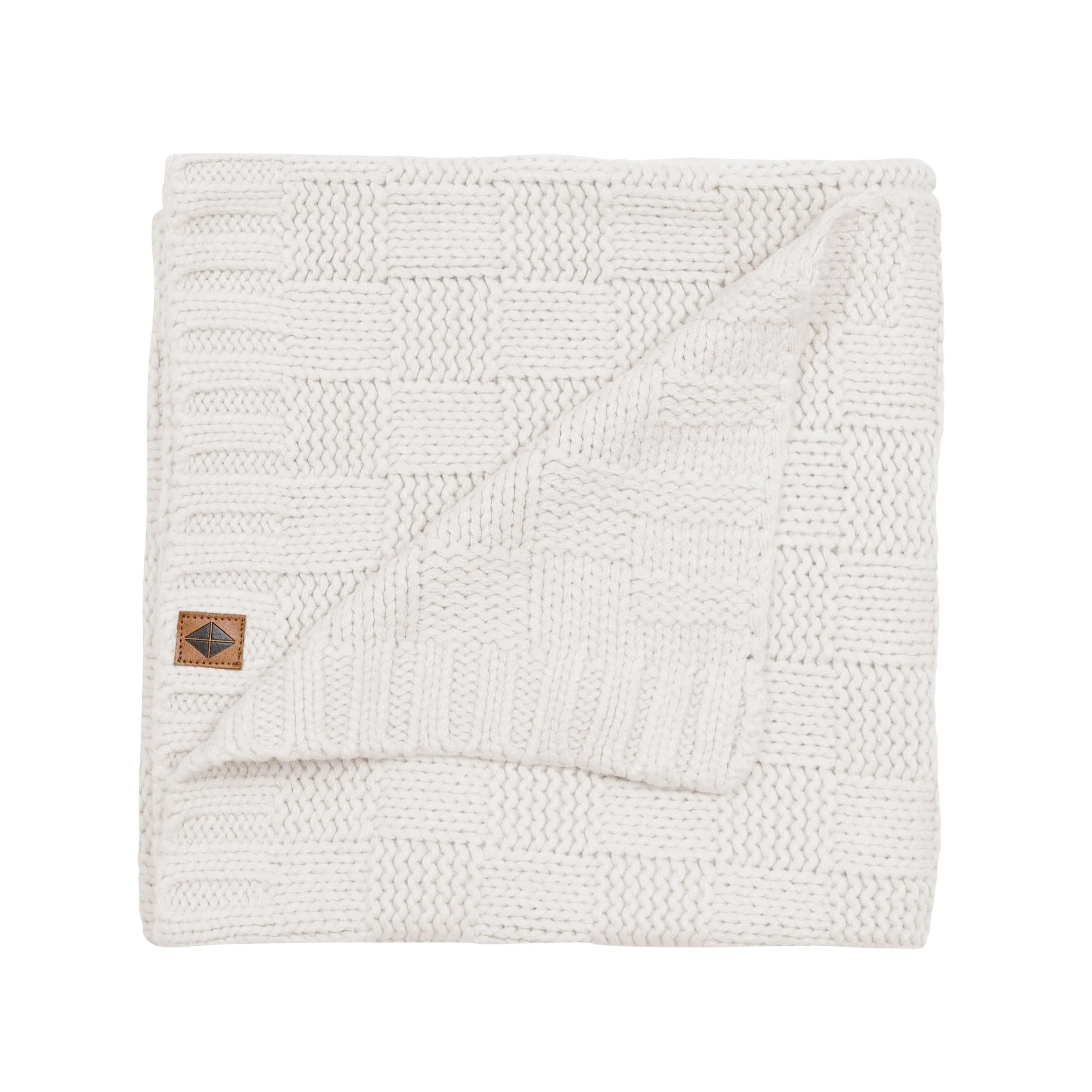 Kyte Baby Chunky Knit Basket Weave Baby Blanket in Oat Discount