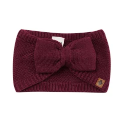 Kyte Baby Chunky Knit Bow Headband in Burgundy Clearance
