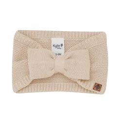 Kyte Baby Chunky Knit Bow Headband in Almond Sale