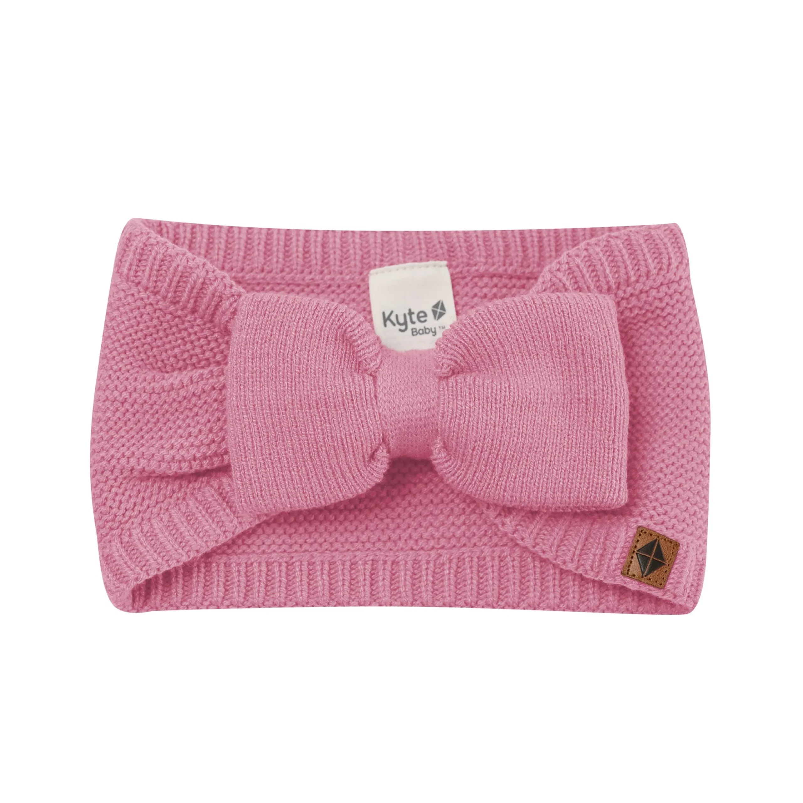 Kyte Baby Chunky Knit Bow Headband in Apple Blossom Best