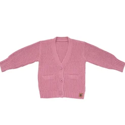 Kyte Baby Chunky Knit Oversized Cardigan in Apple Blossom Sale