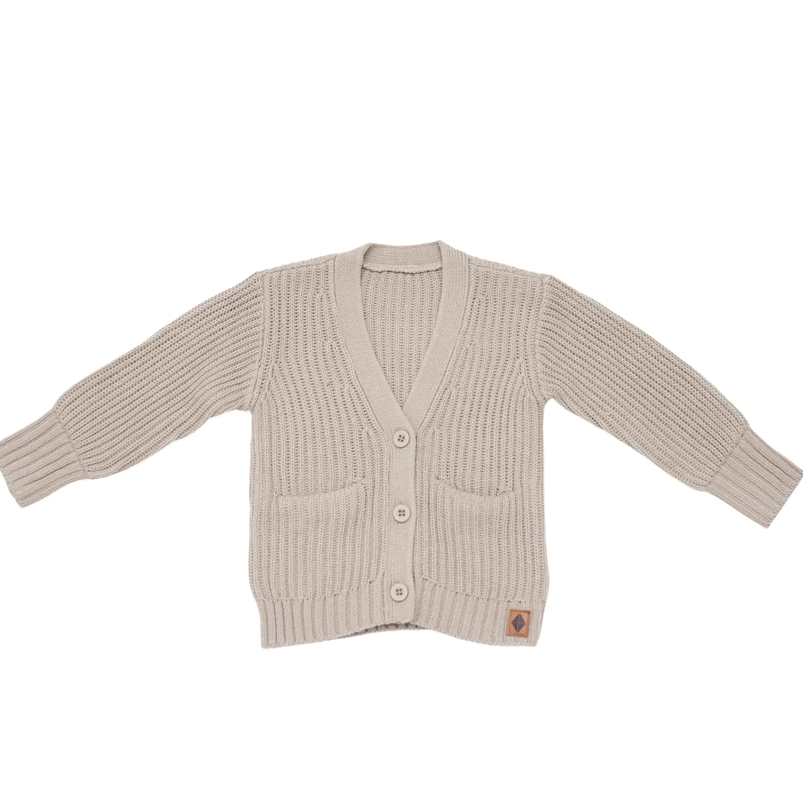 Kyte Baby Chunky Knit Oversized Cardigan in Almond Outlet
