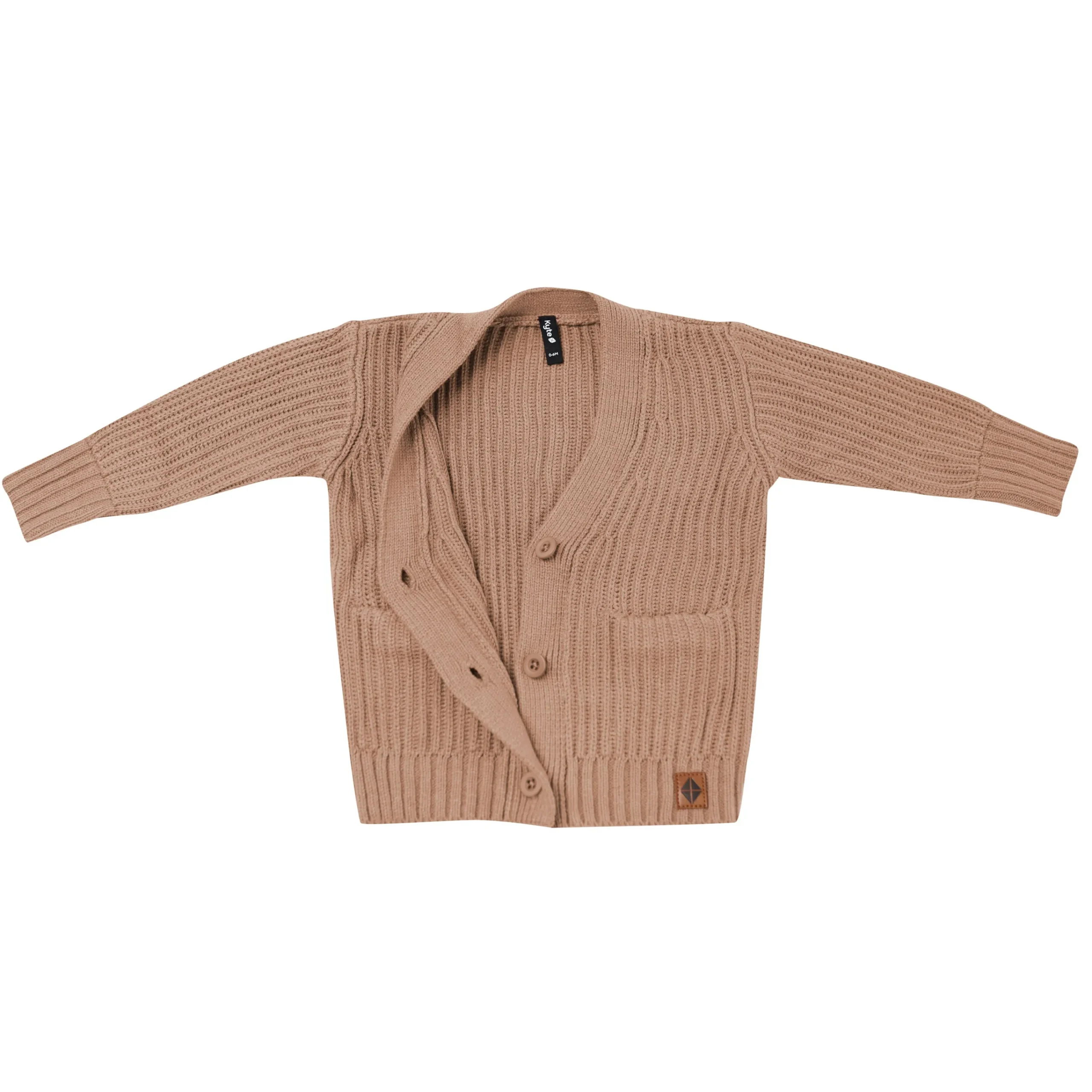Kyte Baby Chunky Knit Oversized Cardigan in Latte Outlet