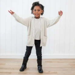 Kyte Baby Chunky Knit Oversized Cardigan in Oat Outlet