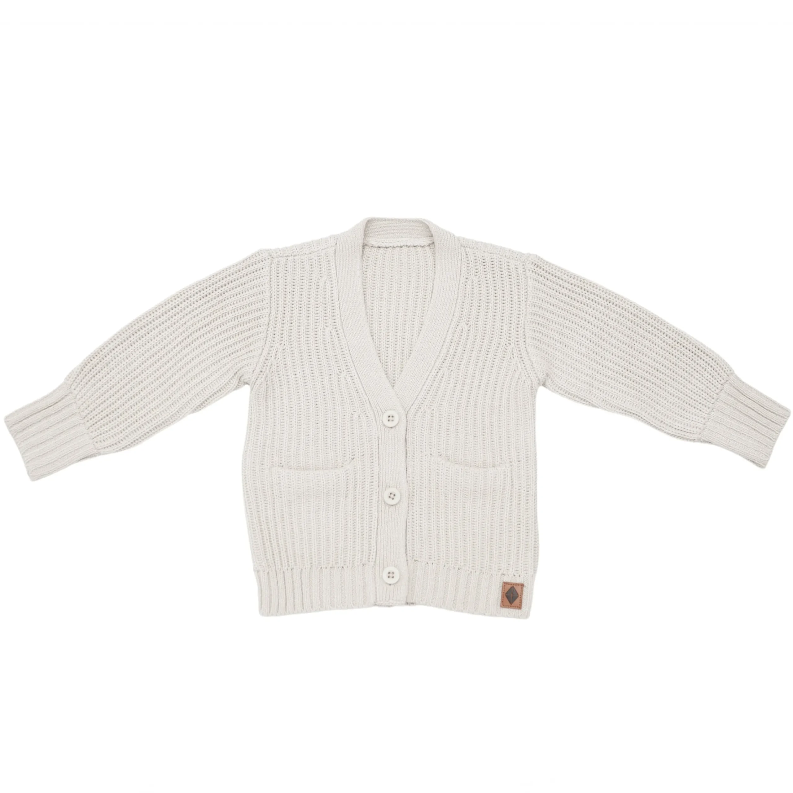 Kyte Baby Chunky Knit Oversized Cardigan in Oat Outlet