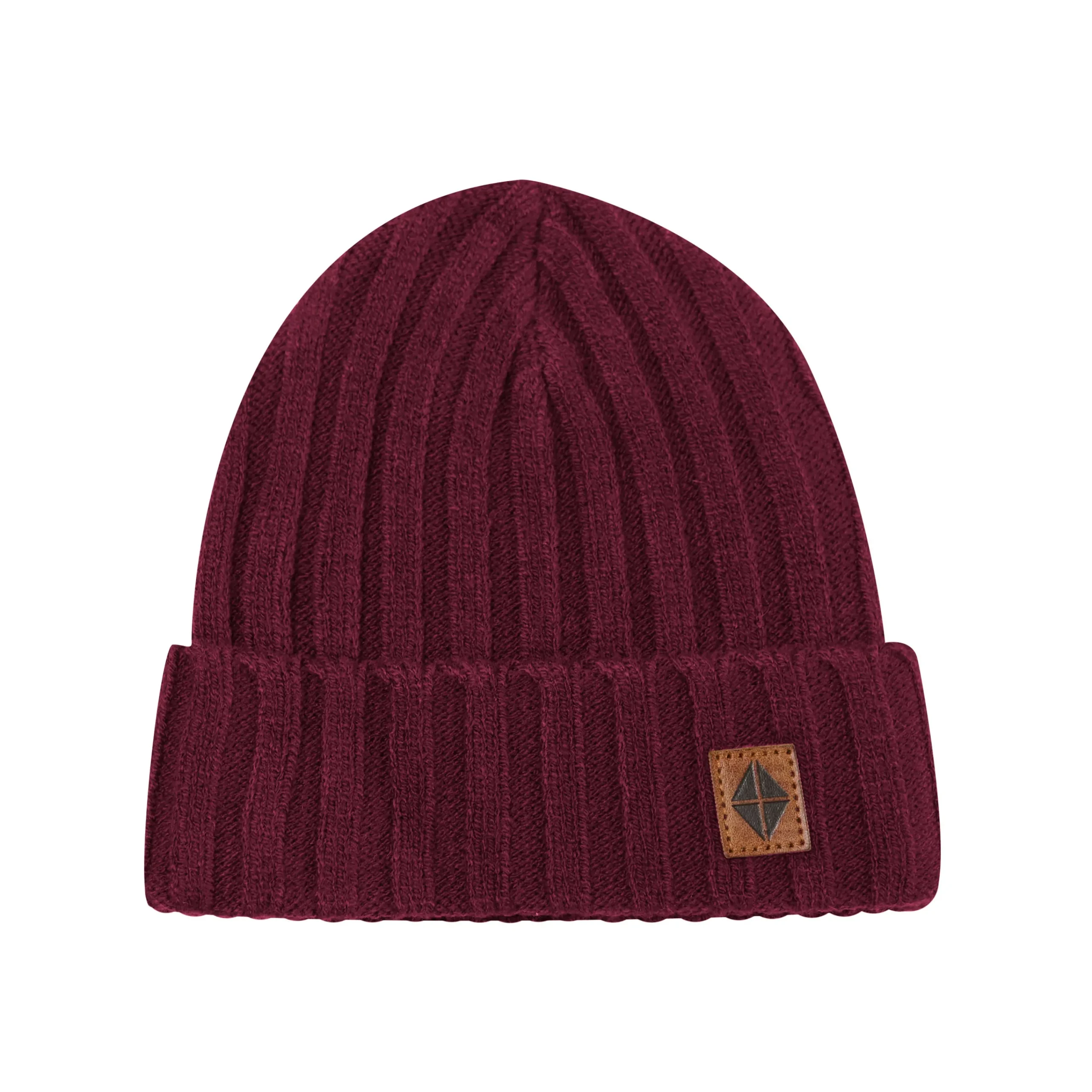 Kyte Baby Chunky Knit Ribbed Beanie in Burgundy Discount