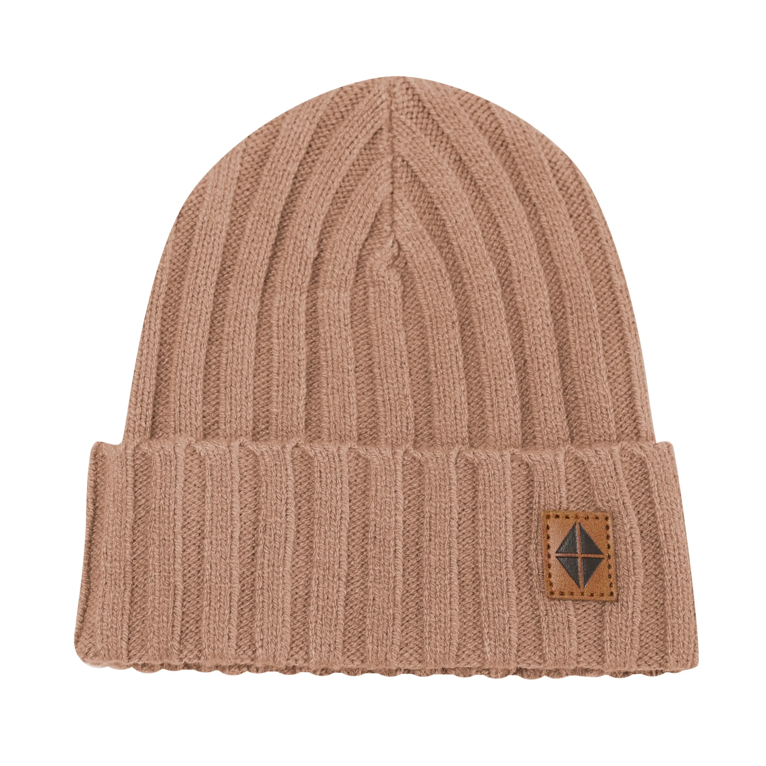 Kyte Baby Chunky Knit Ribbed Beanie in Latte New
