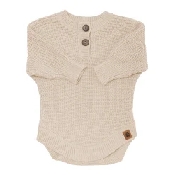 Kyte Baby Chunky Knit Romper in Almond Sale