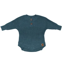 Kyte Baby Chunky Knit Romper in Atlantic New