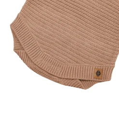 Kyte Baby Chunky Knit Romper in Latte New