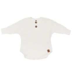 Kyte Baby Chunky Knit Romper in Oat
