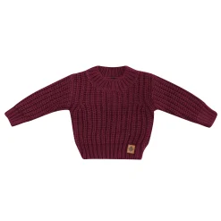 Kyte Baby Chunky Knit Sweater in Burgundy Sale